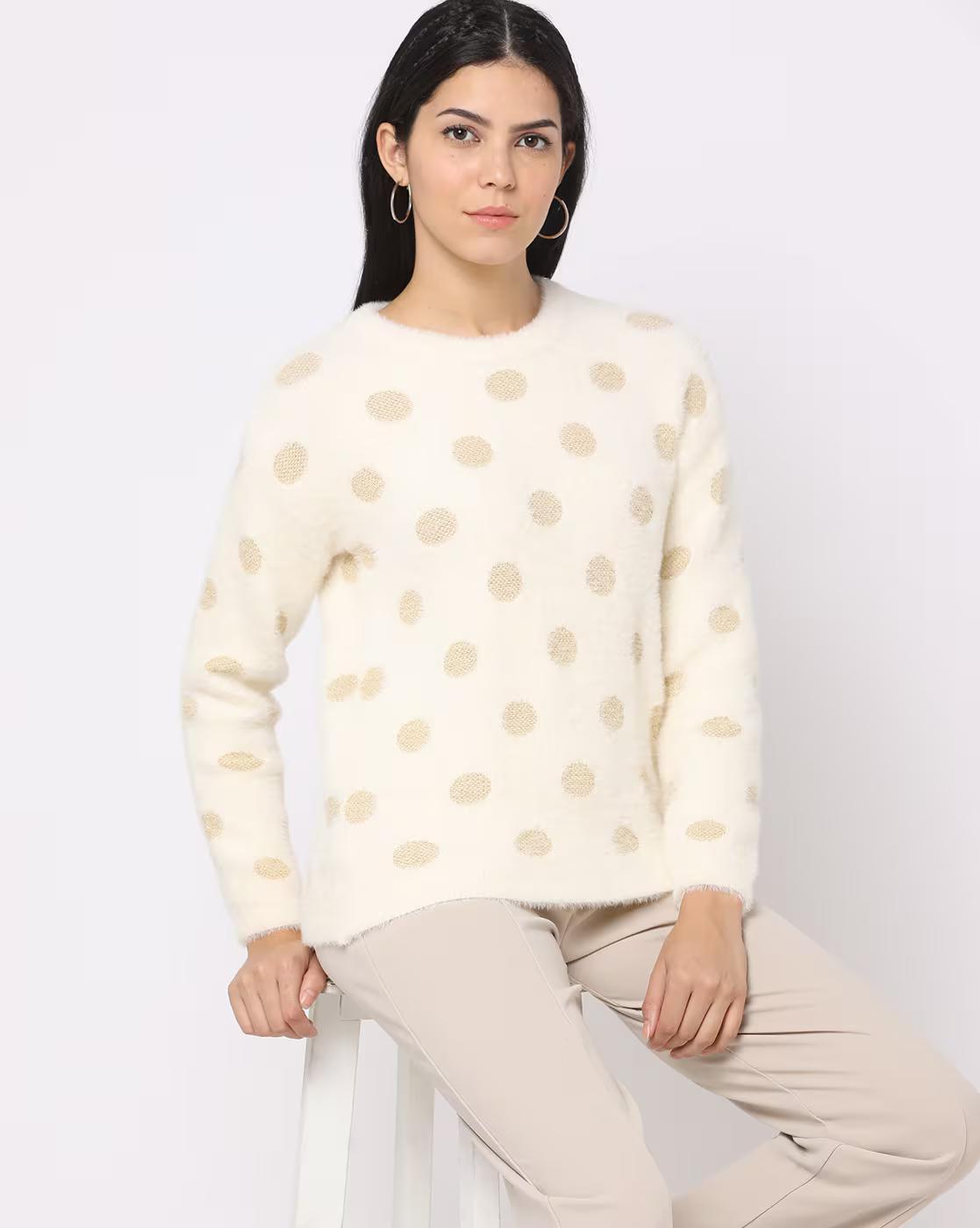 FIG SWEATERS, WHITE, XS