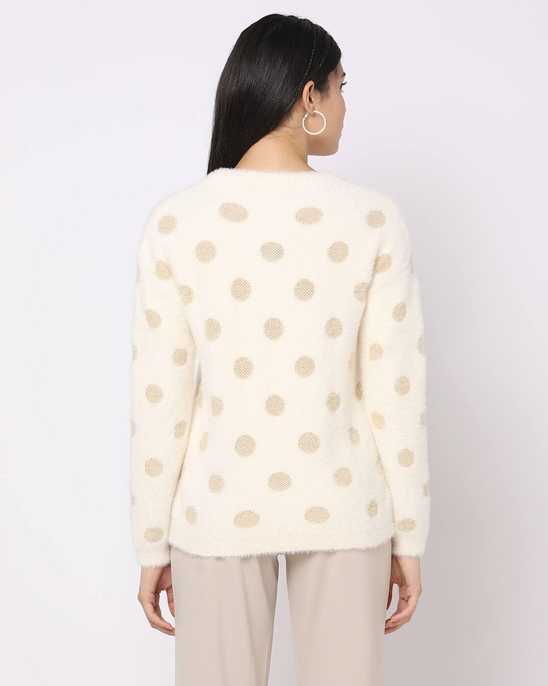 FIG SWEATERS, WHITE, XS
