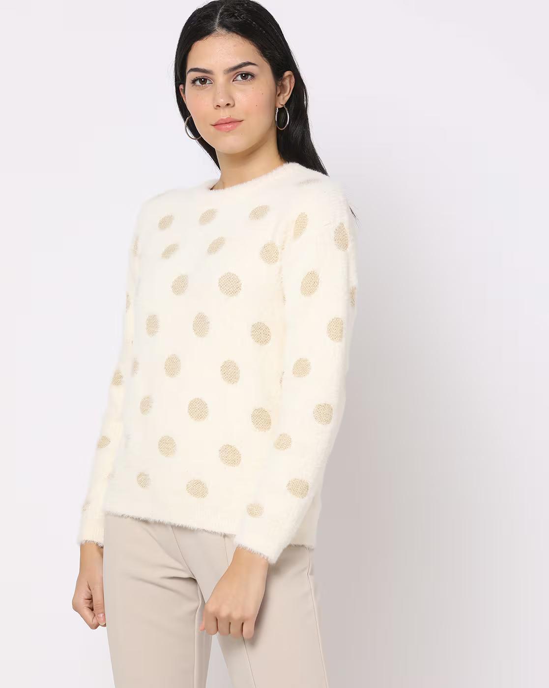 FIG SWEATERS, WHITE, XS