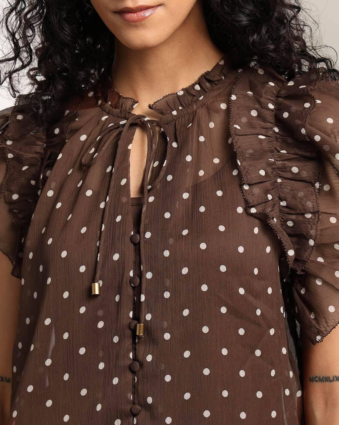 FIG TOPS, BROWN, L