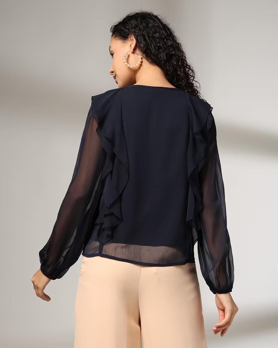 FIG TOPS, NAVY, XS