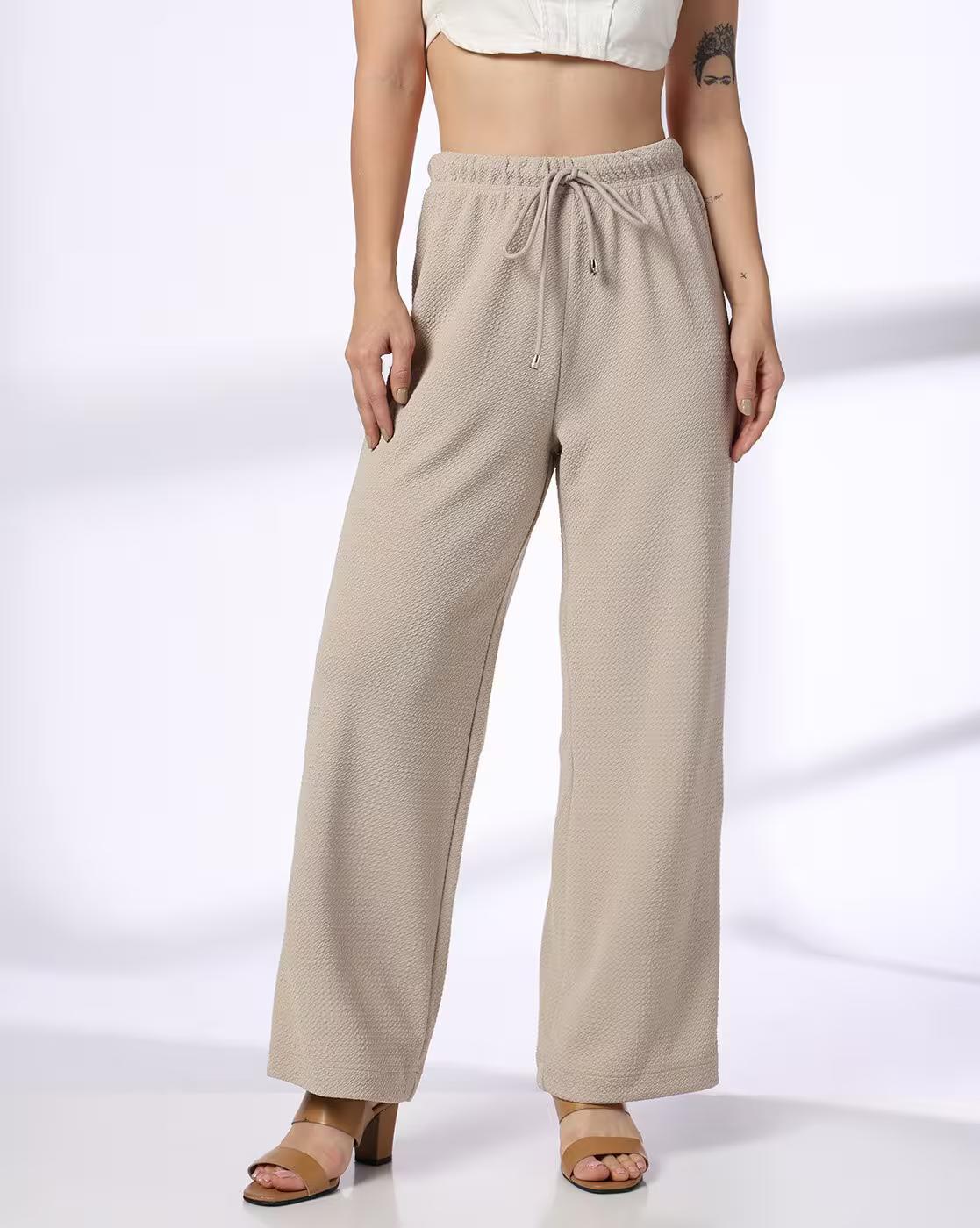 TEXTURED PANTS WITH DRAWCORD, STONE