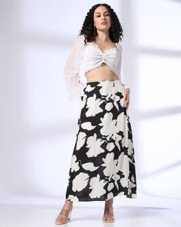 ELASTICATED WAIST FLARE, OFF WHITE, XXL