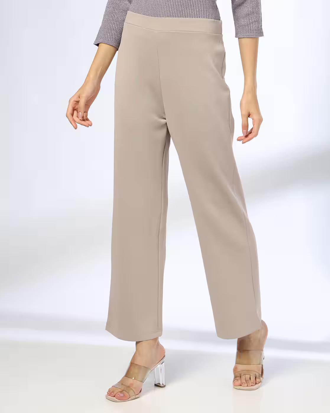 STRAIGHT LEG TROUSERS, GREY, XXL