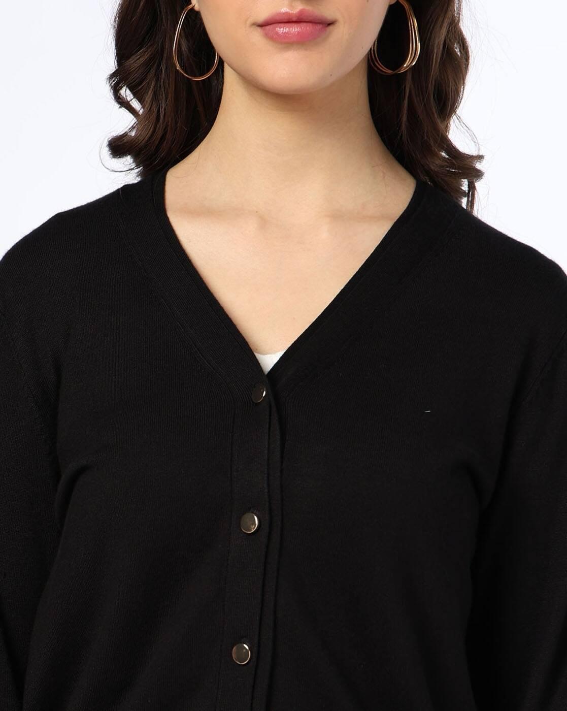 Women V-Neck Cardigan