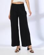 PINTUCK DETAIL WIDE LEG, JET BLACK, XXL