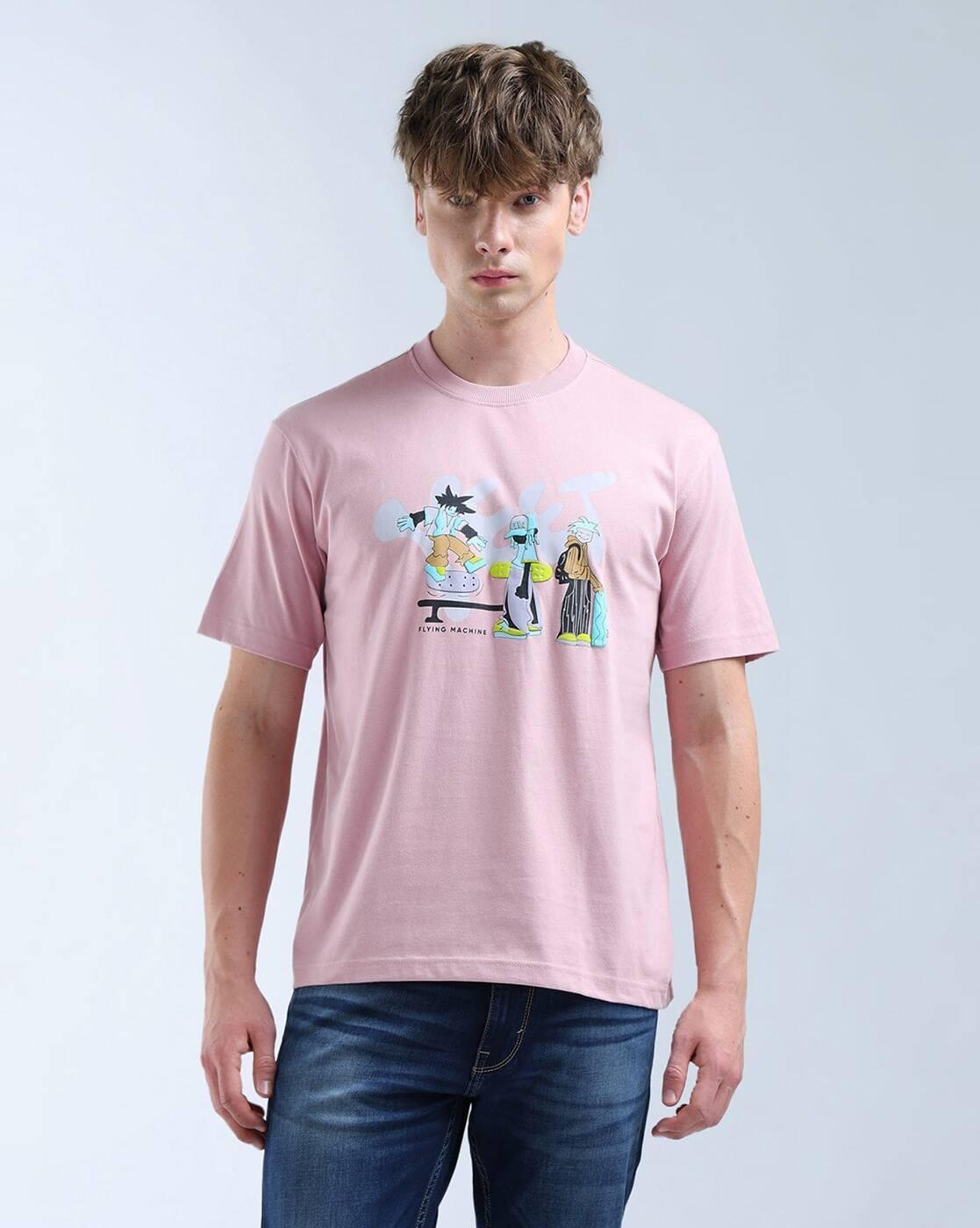 Men Printed Relaxed Fit Crew-Neck T-Shirt