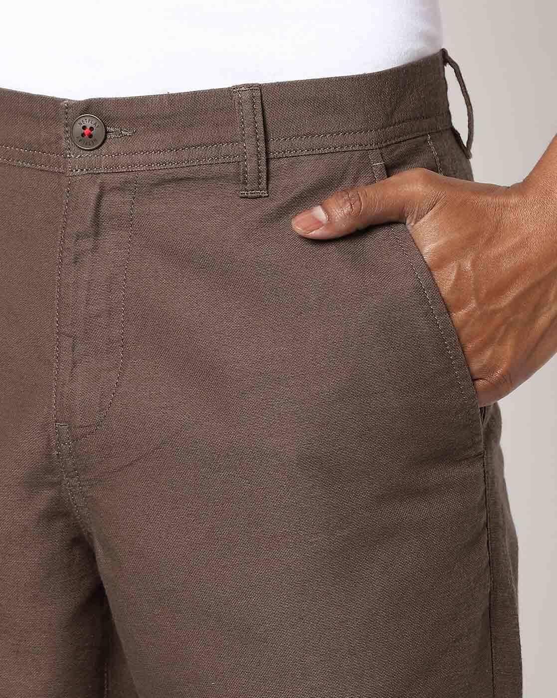 Mock linen chino olive 36