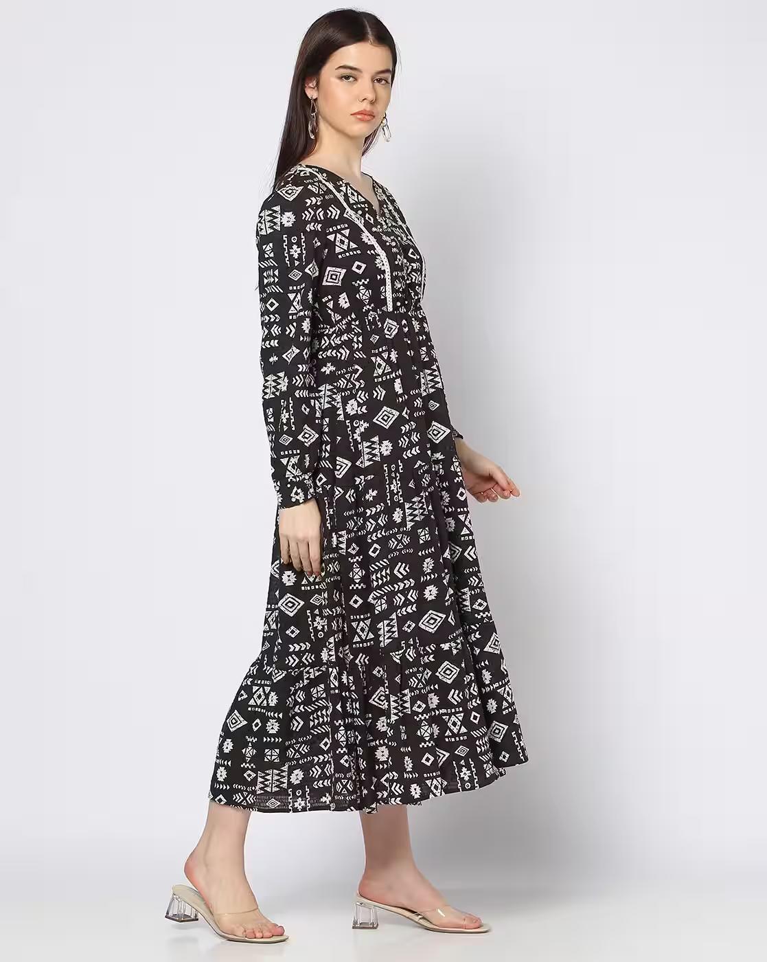 BLACK GEOMETRIC, BLACK, XXL