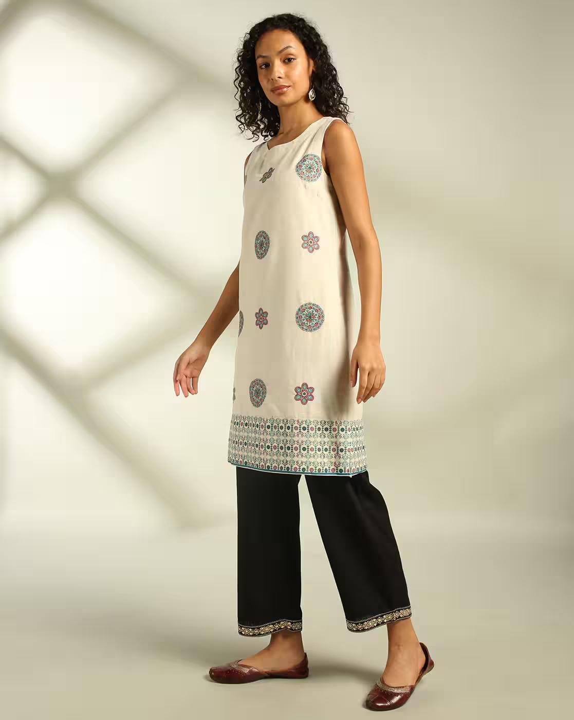 Women Embroidered Shift Dress