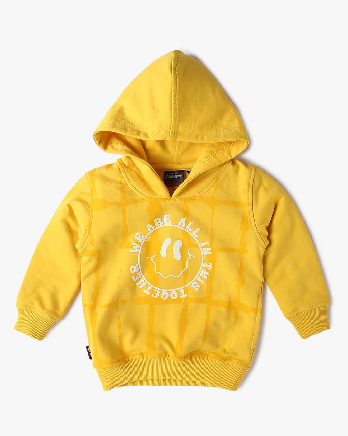Boys Typographic Print Hoodie