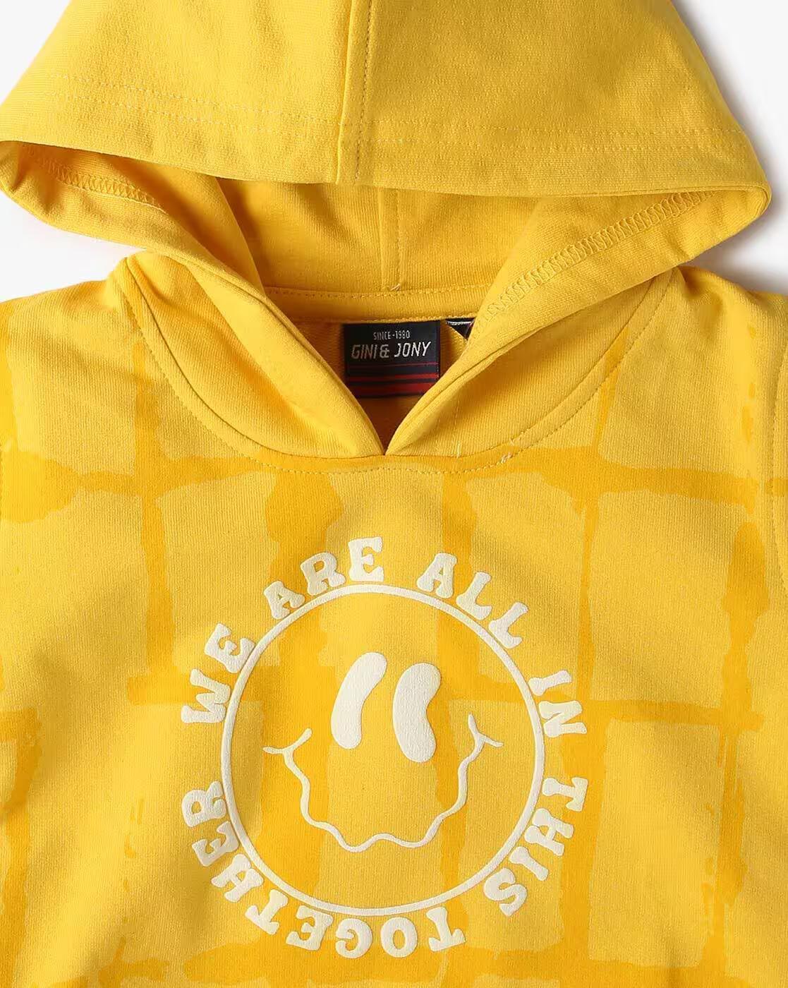 Boys Typographic Print Hoodie