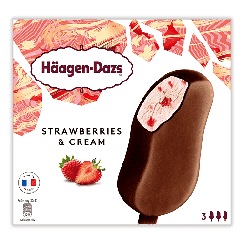 Haagen Dazs | Haagen Dazs Strawberries And Cream Stick Bar 80 ml