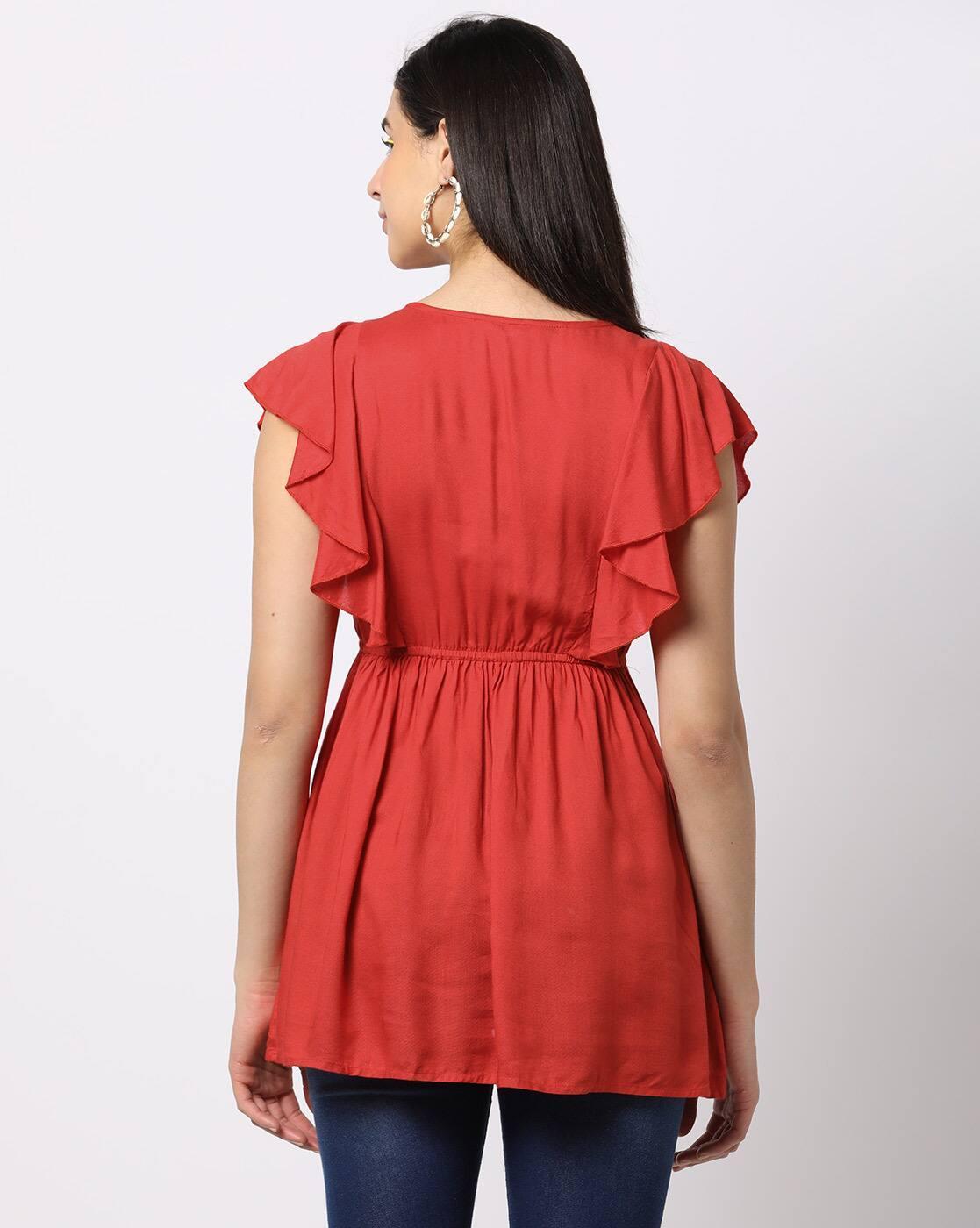 Floral Embroidered V-Neck Tunic