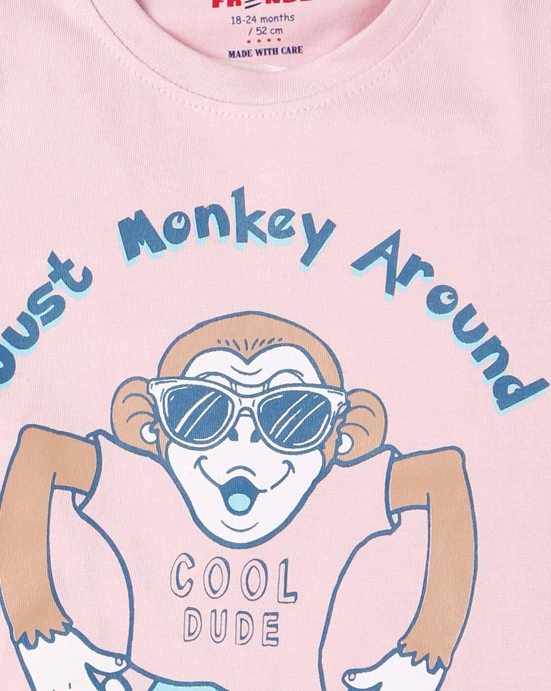 HS TEE SHORTS SET COOL DUDE, PINK, 6-12M