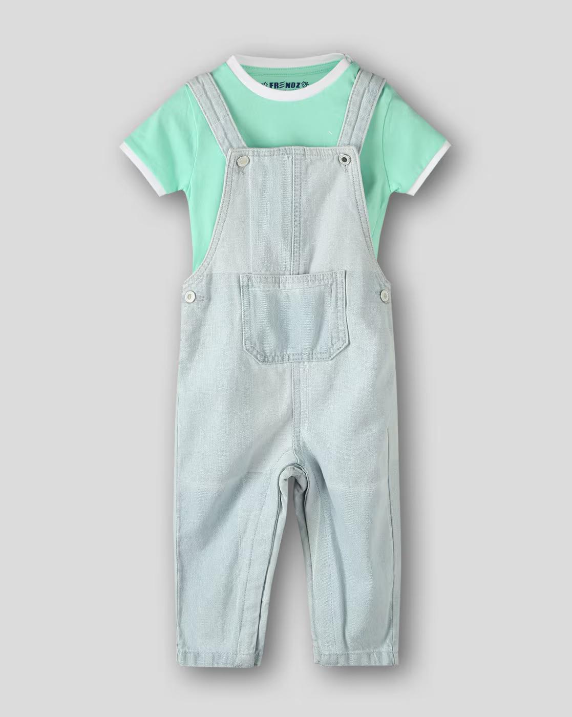TEXTURED FULLENGTH  DEN, LT. BLUE, 6-12M