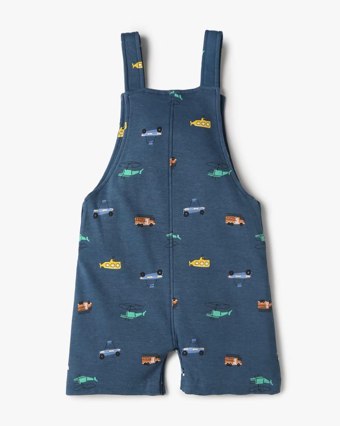 ALLOVER AOP DUN W HS, Dark BLUE, 12-18M
