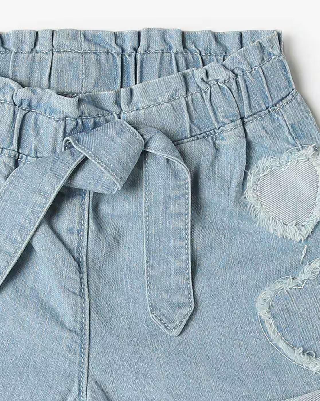 DENIM SHORTS, BLUE, 12-18M
