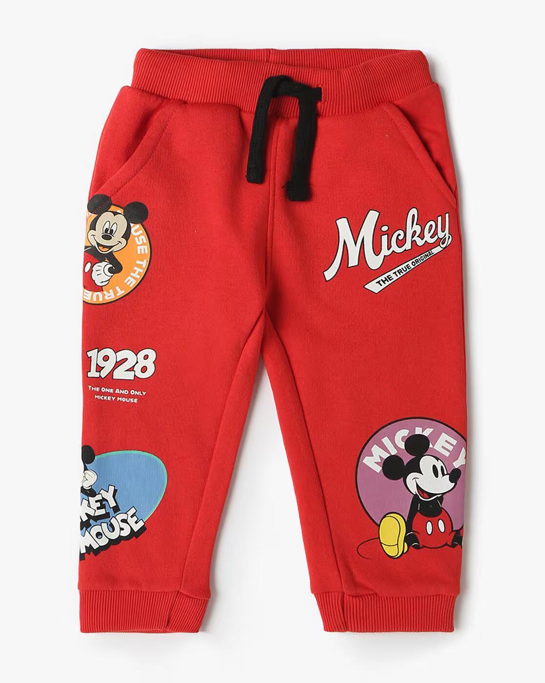 MICKEY PLACEMENT PRINT, DARK RED, 6-12M