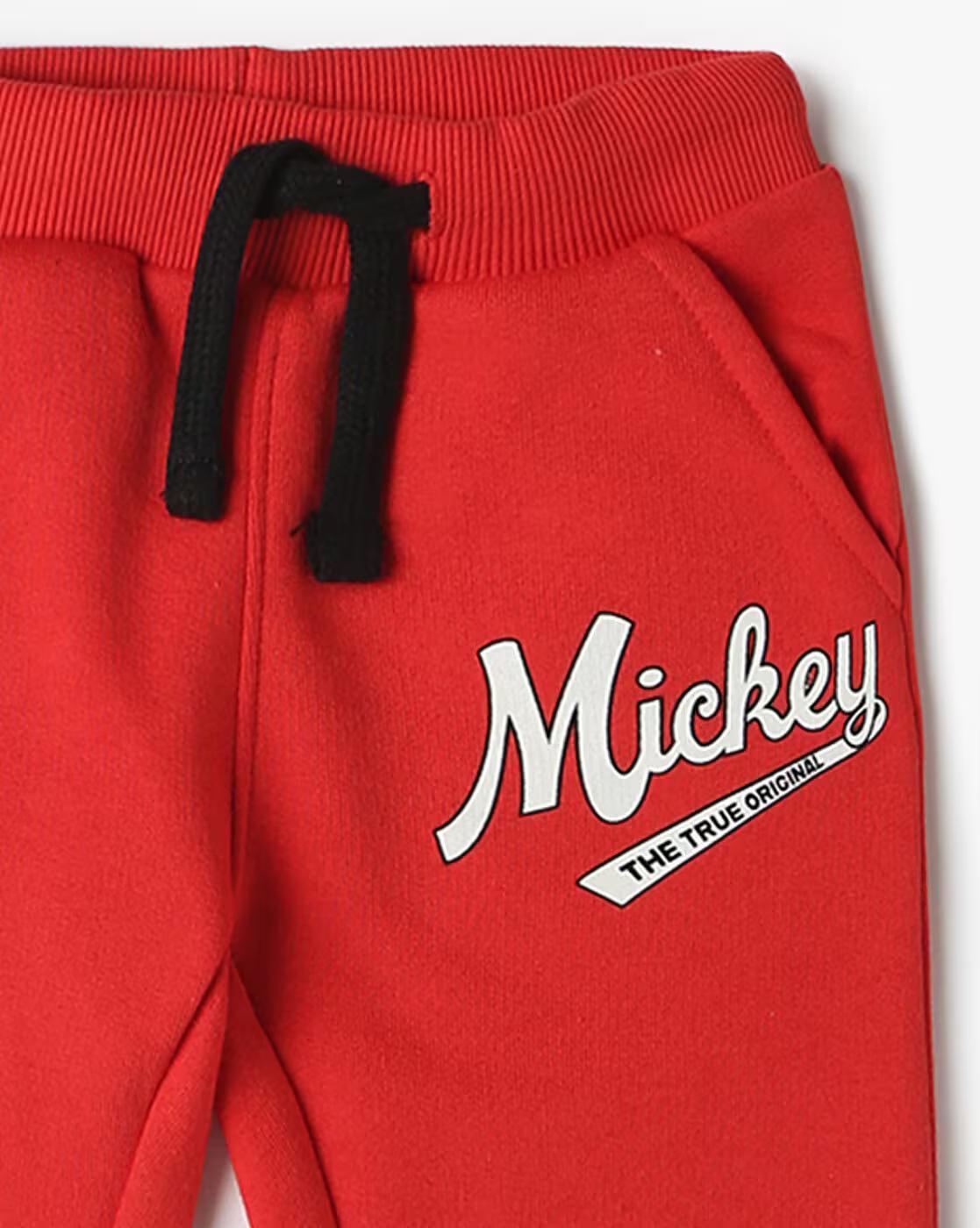MICKEY PLACEMENT PRINT, DARK RED, 6-12M