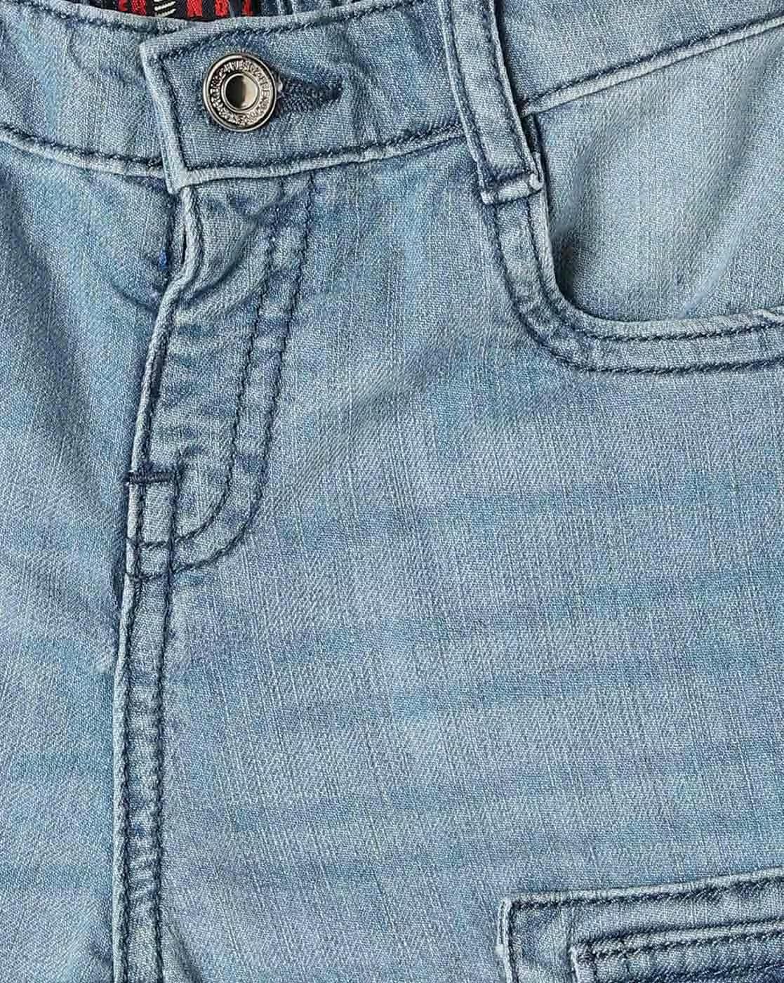 cargo jeans with turn up h, BLUE