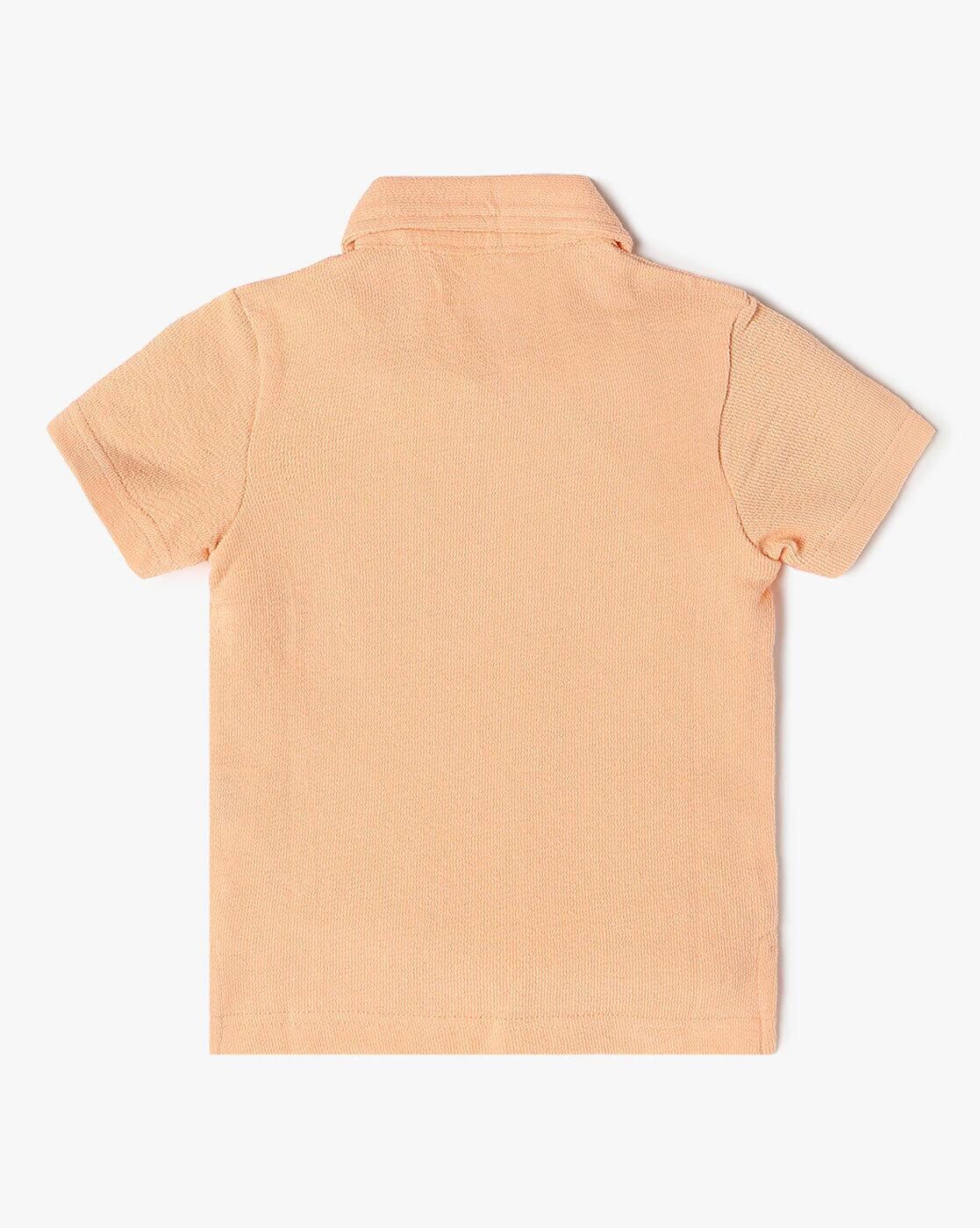 TSIRT WITH PILLOW BADGE, CORAL, 6-12M
