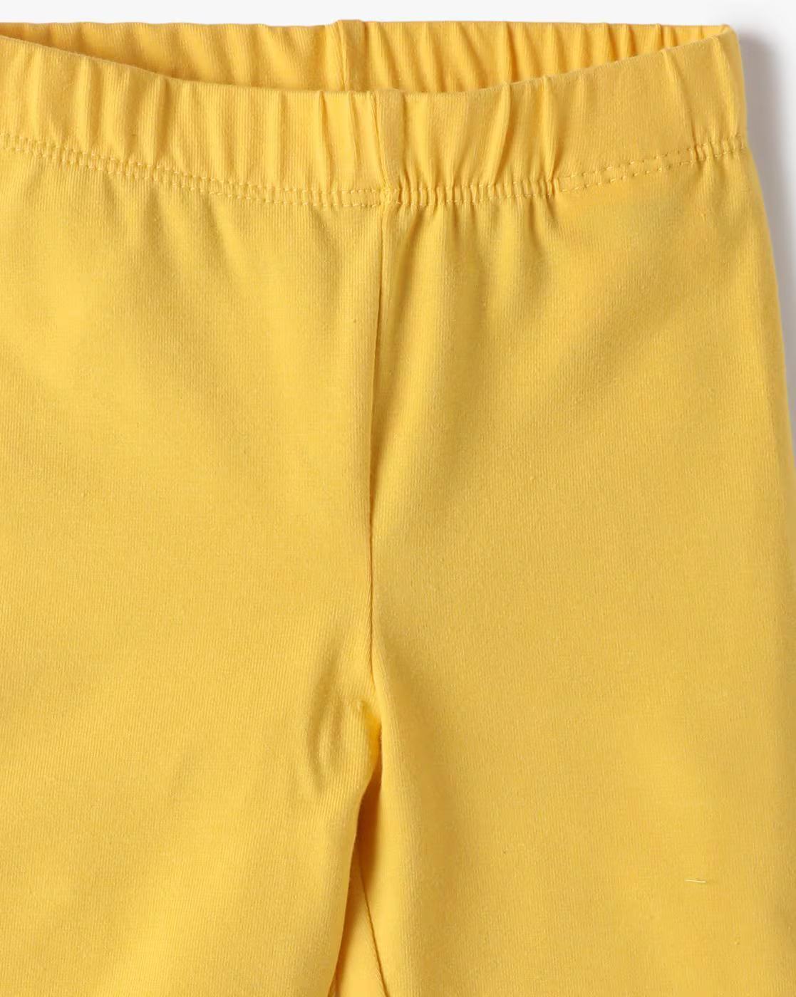 YELLOW SOLID LEGGINGS, YELLOW, 12-18M