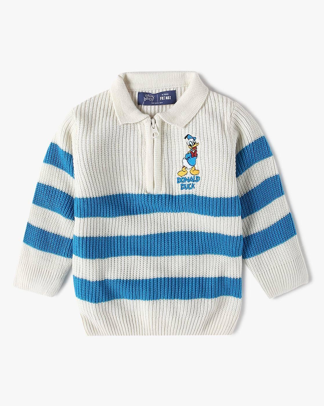 CHAR DONALD SWEATER, OFF WHITE, 6-12M