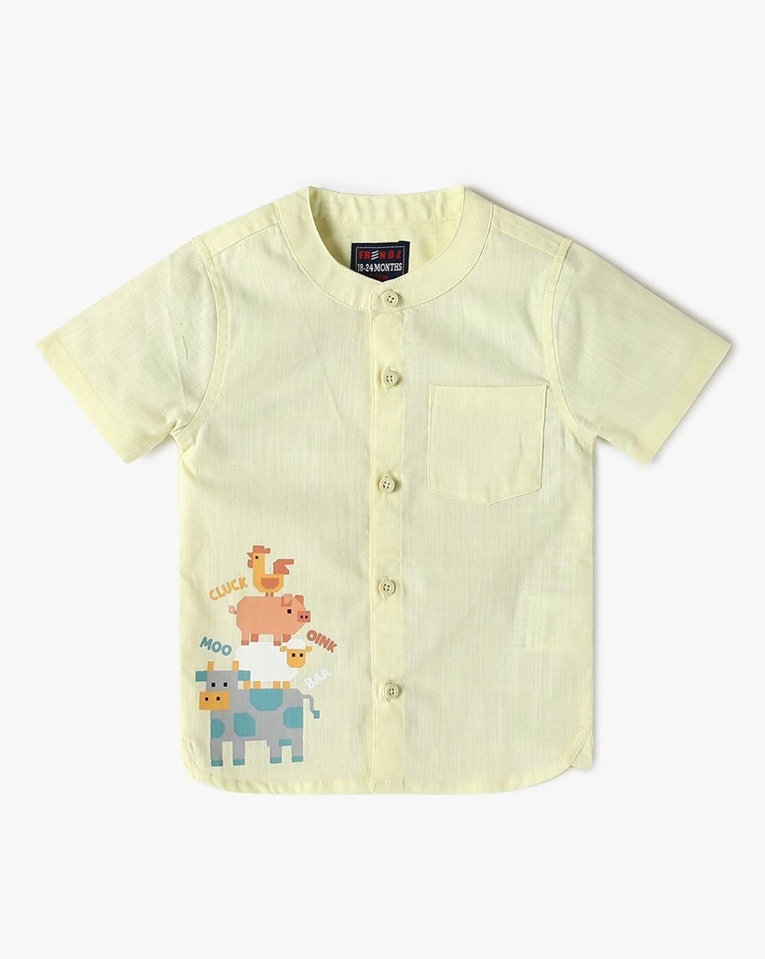 TWOFER SHIRT WITH STRIP, YELLOW, 12-18M