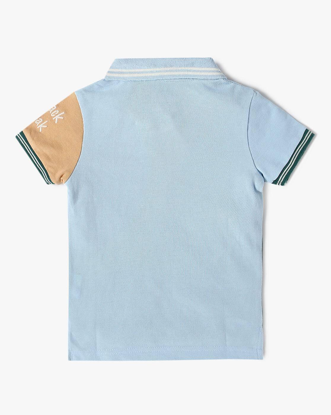 COLOR BLOCK POLO TSHIRT, BLUE, 12-18M
