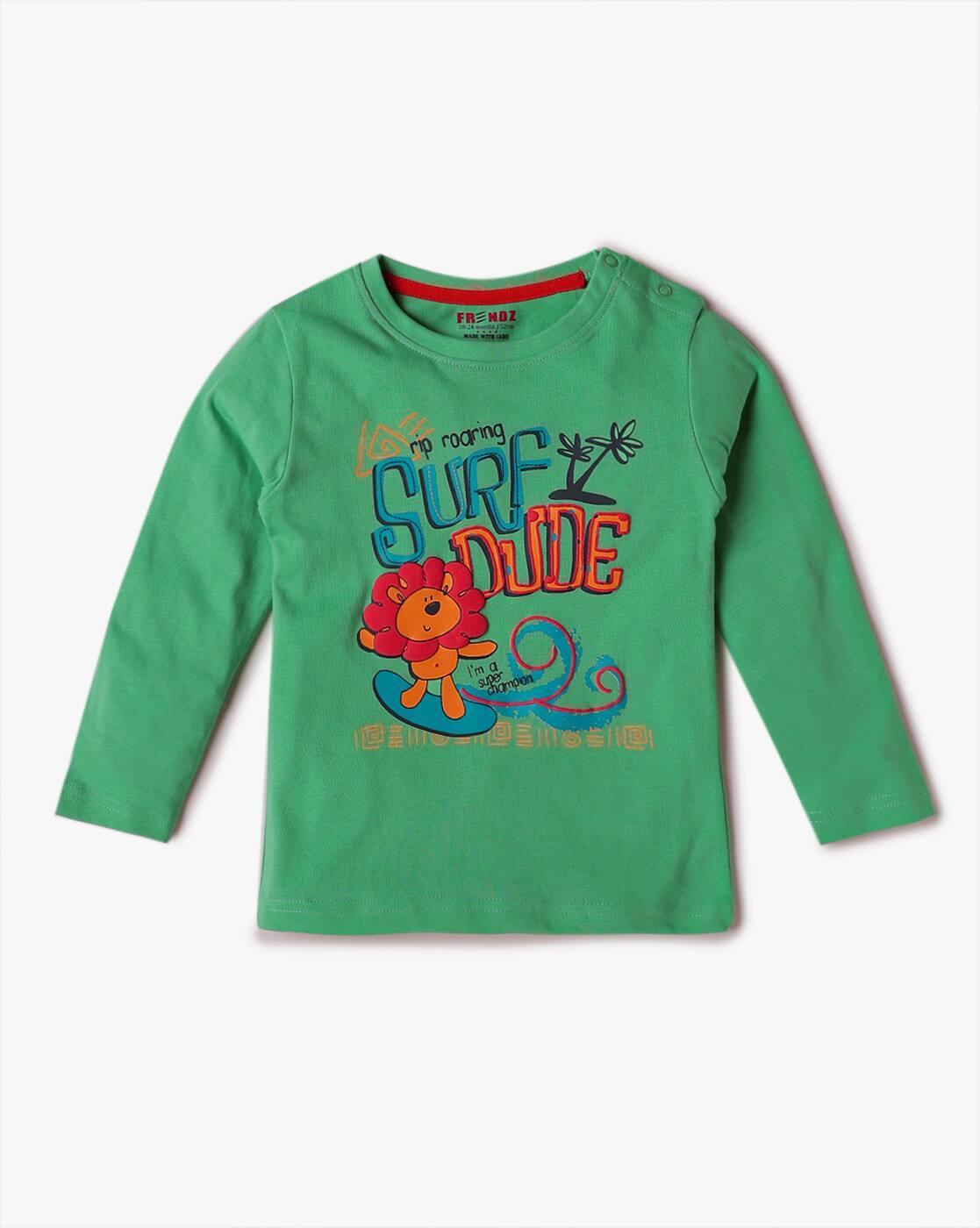 KNIT FS TODBOY BASIC TEE, GREEN, 12-18M