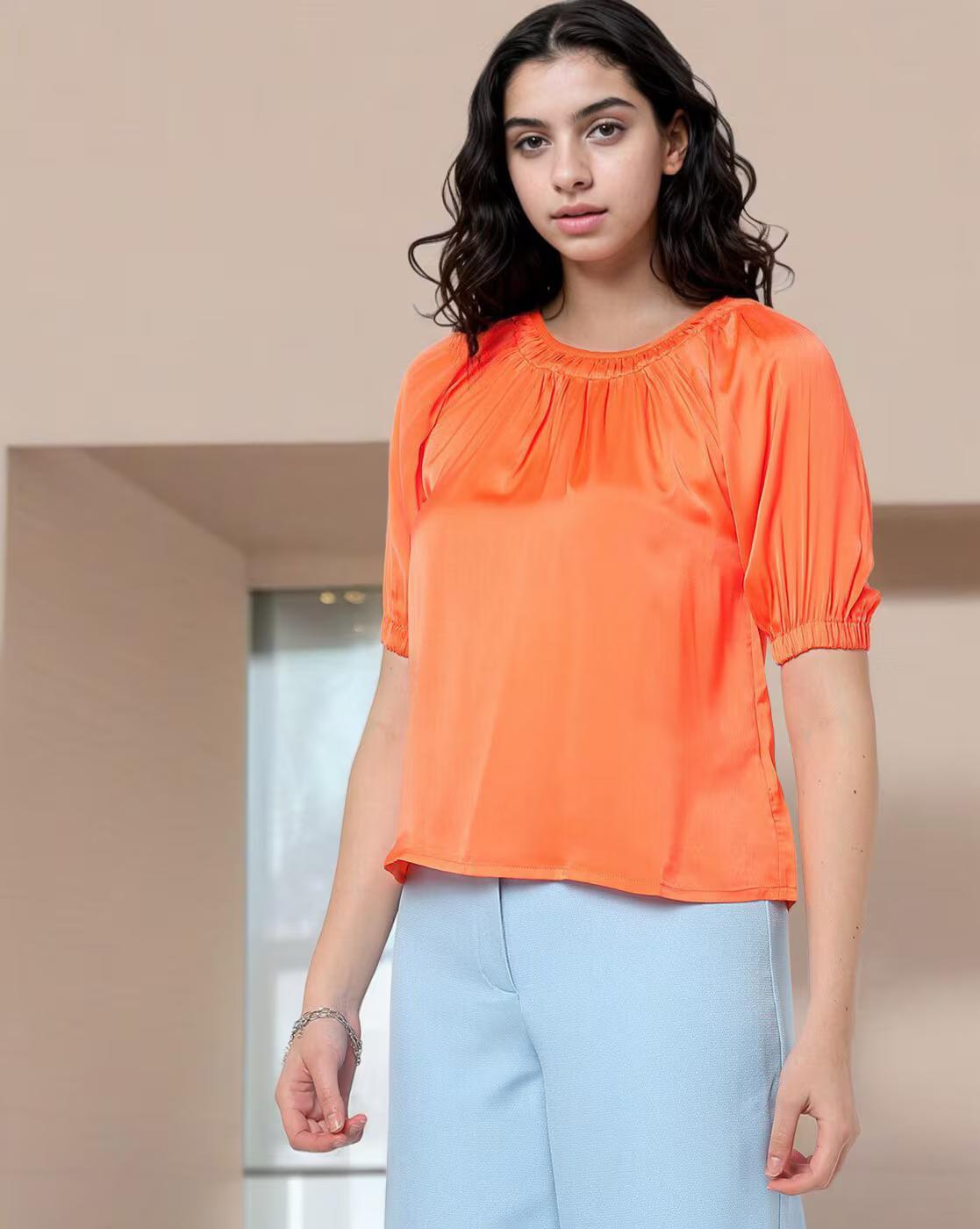 AW22TOP127044901, RED ORANGE, S