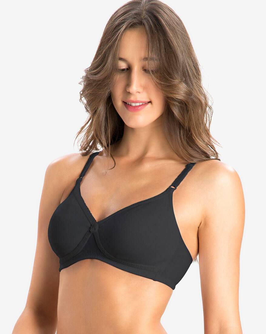 BU-MOULDED BRA, BLACK, 38C