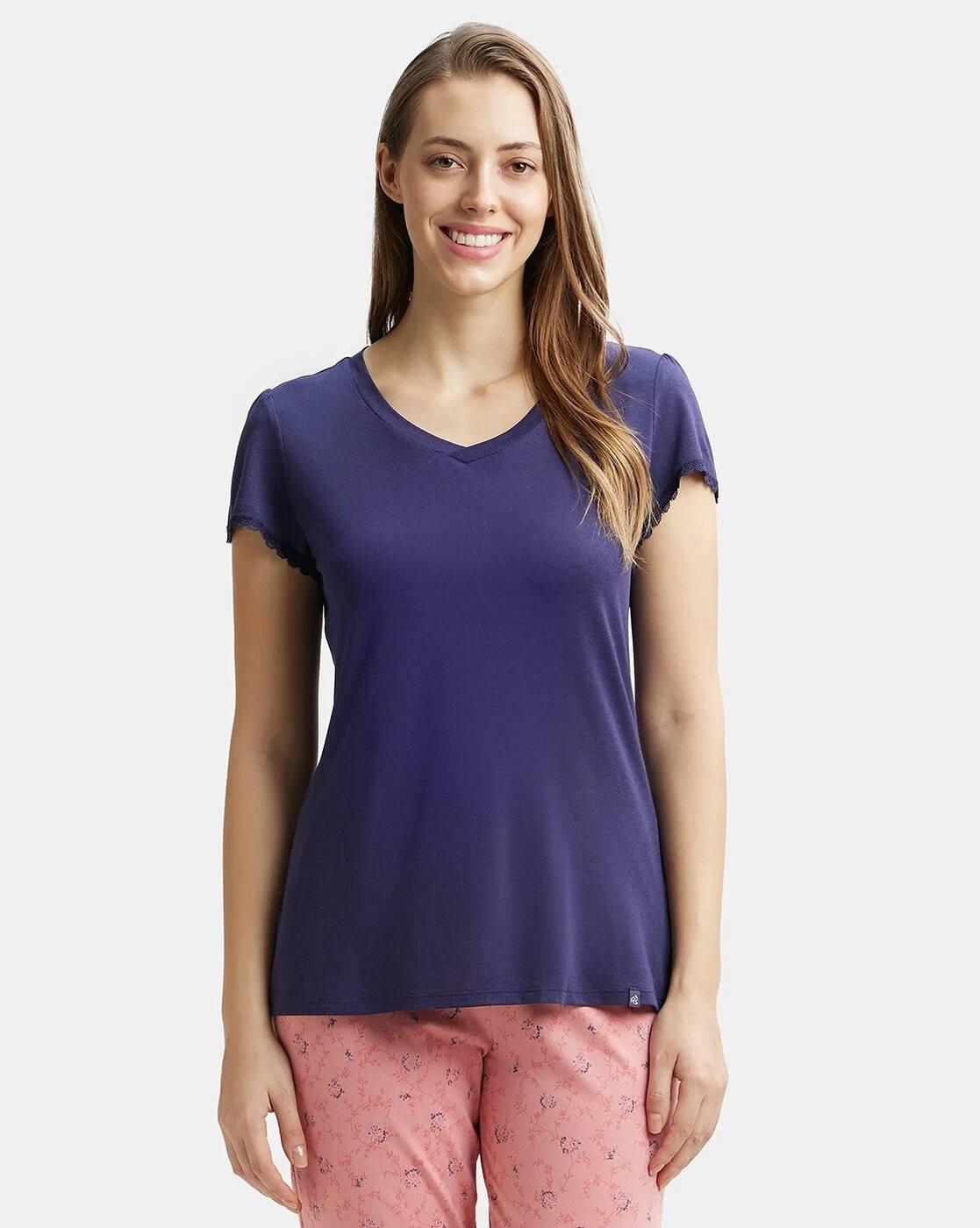 JOCK WOMEN TOPS & TSHIRTS, NAVY BLUE, S