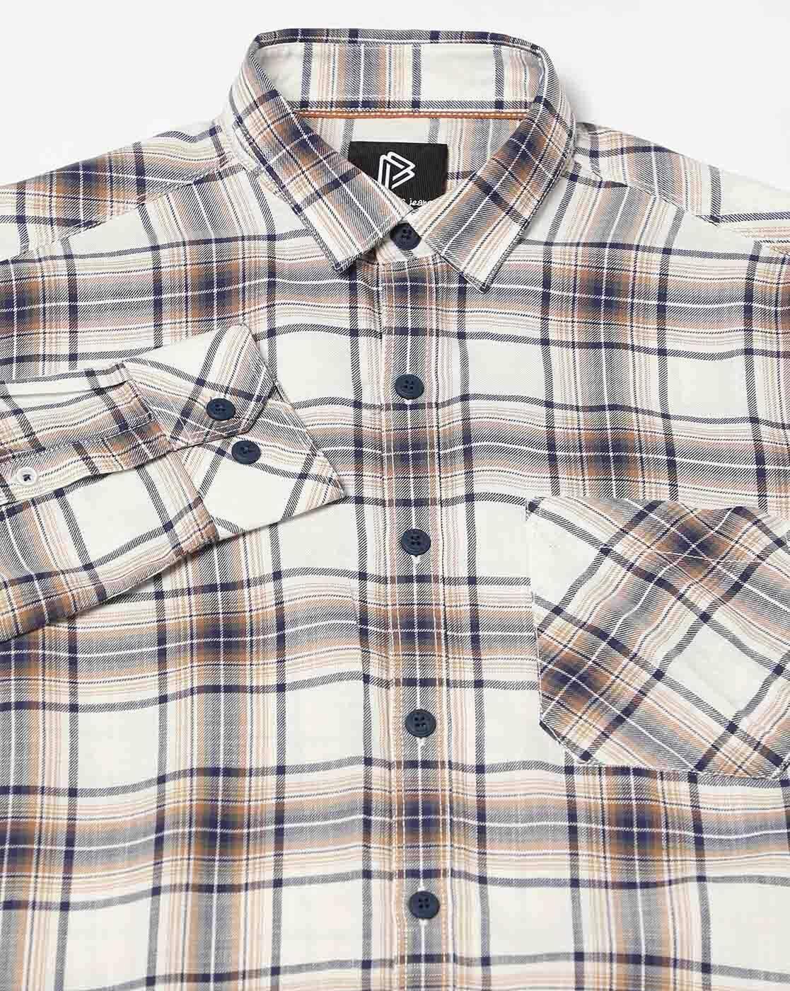 Men Checked Slim Fit Shirt