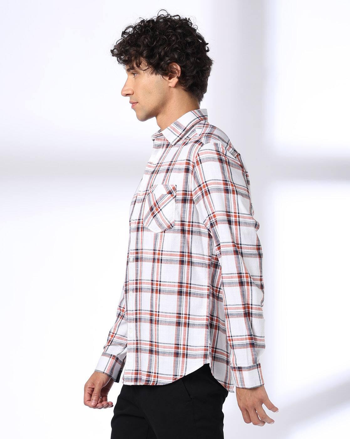Men Checked Slim Fit Shirt