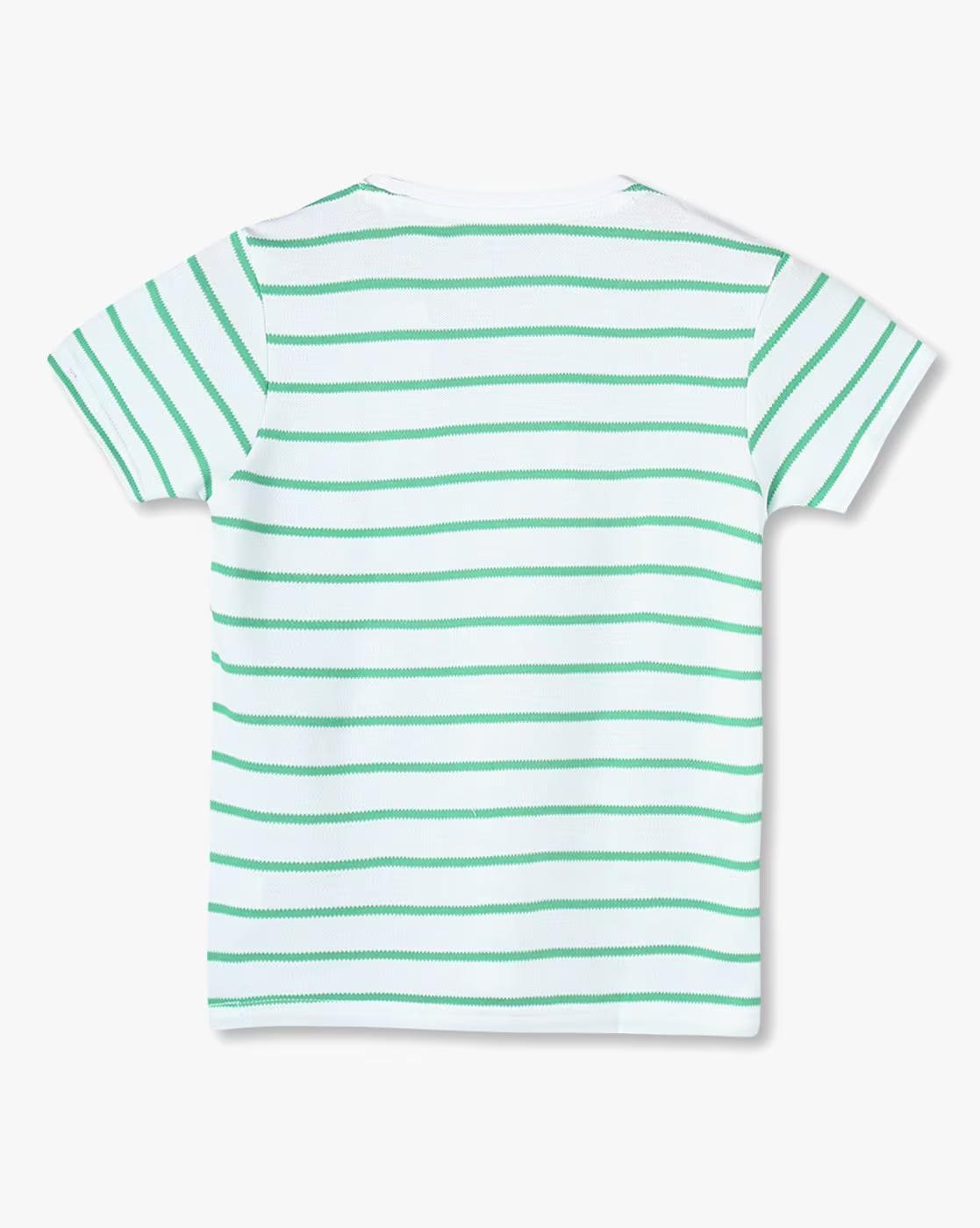 HS Striper tee, WHITE, 3-4Y