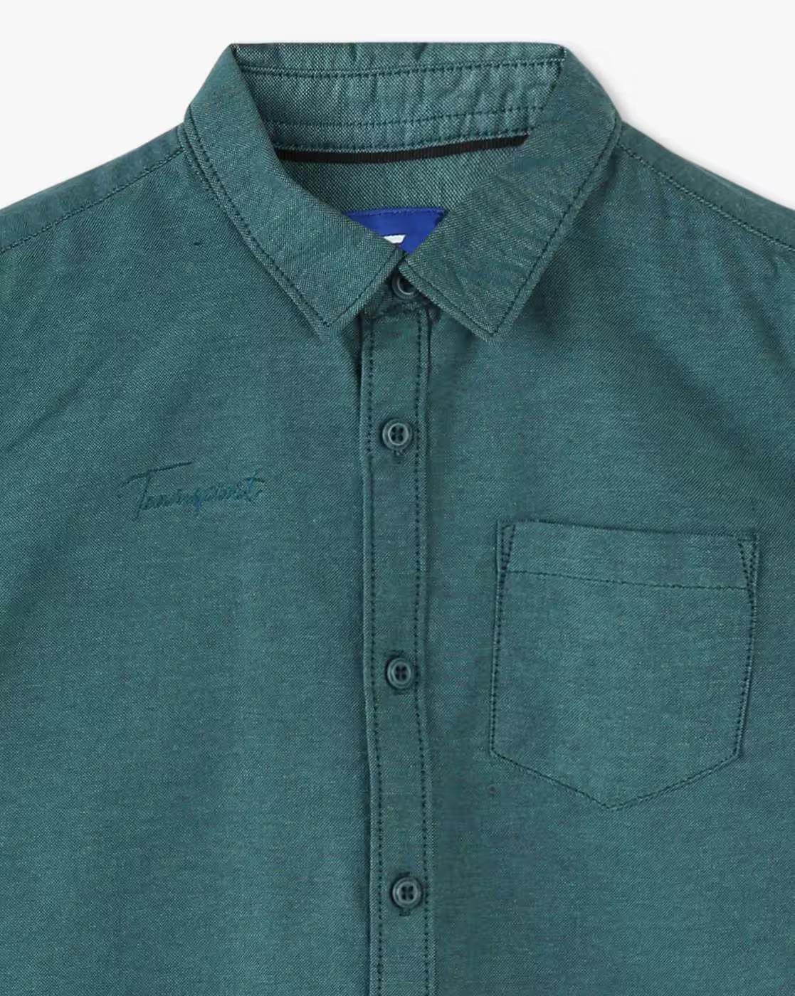FS cross dyed basic shirt, GREEN