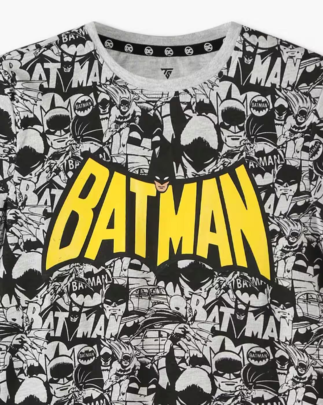HS TShirt with HD BATMAN, LT. GREY, 2-3Y
