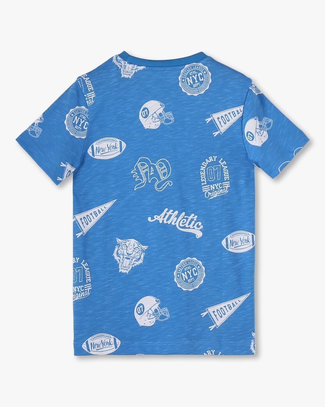 HS AOP Tee, BLUE, 3-4Y