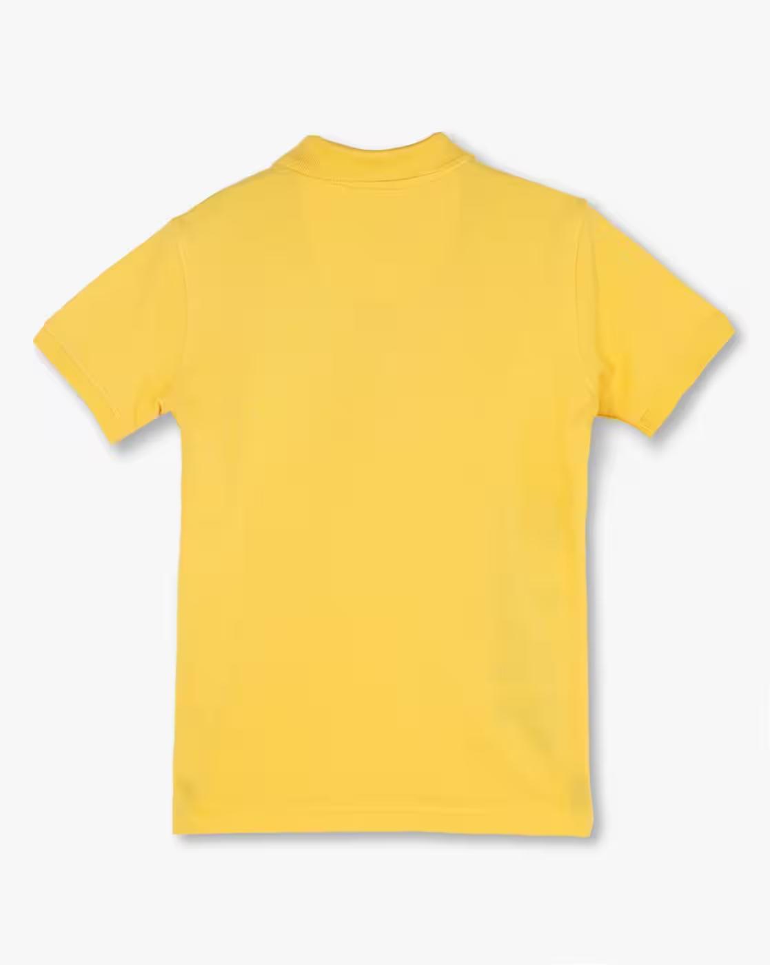 HS POLO tee with YALE Pri, MUSTARD, 7-8Y