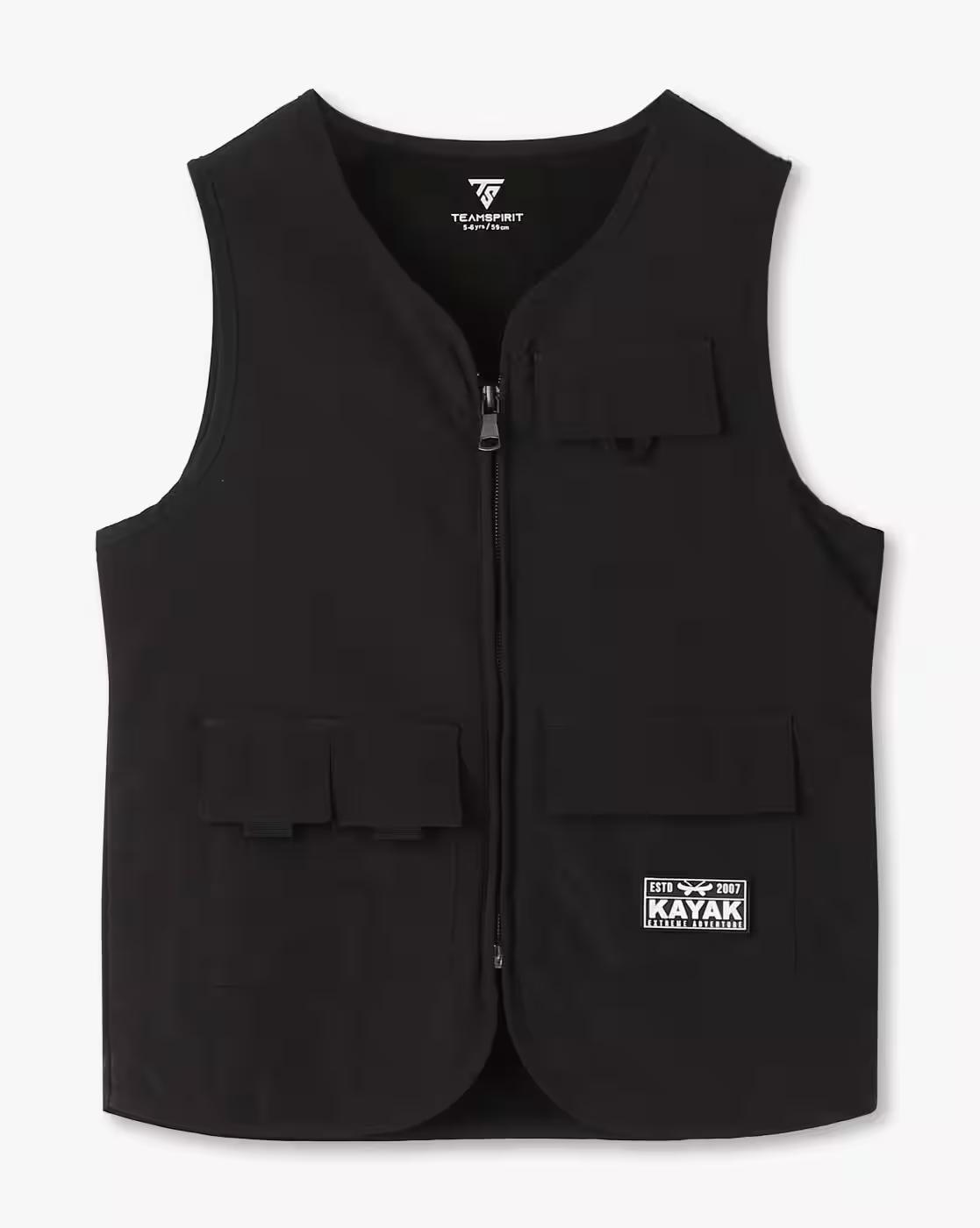 HS TShirt with Layer n Badg, BLACK, 2-3Y