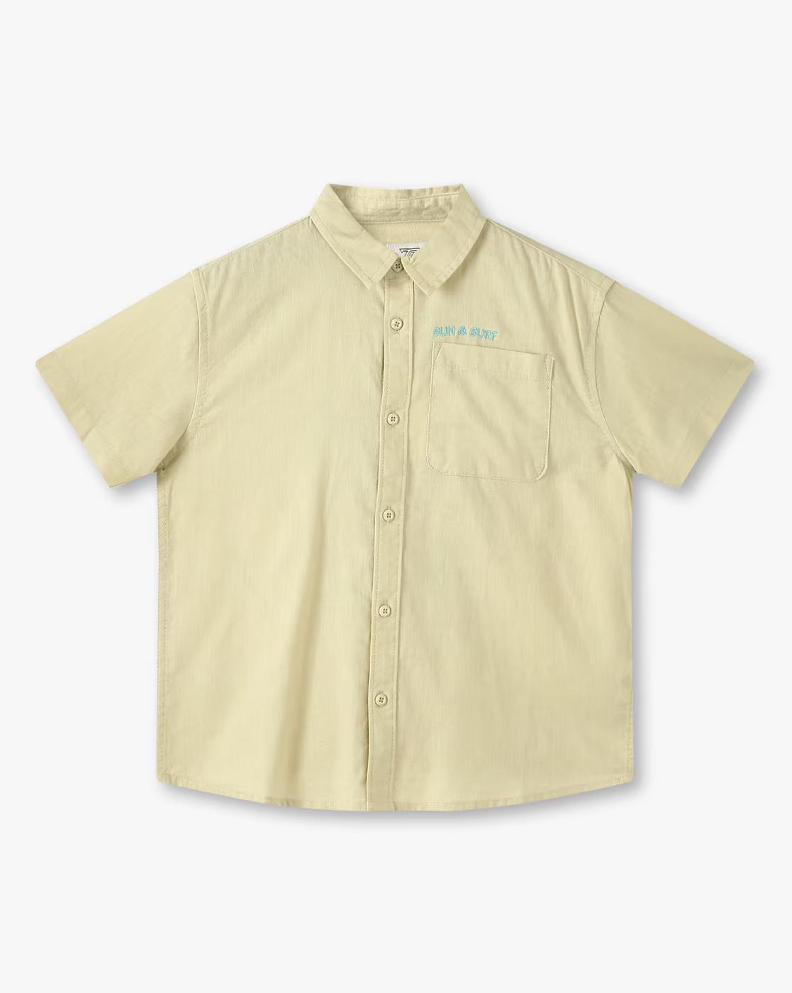 HS Drop Shoulder Shirt with, GREEN, 3-4Y
