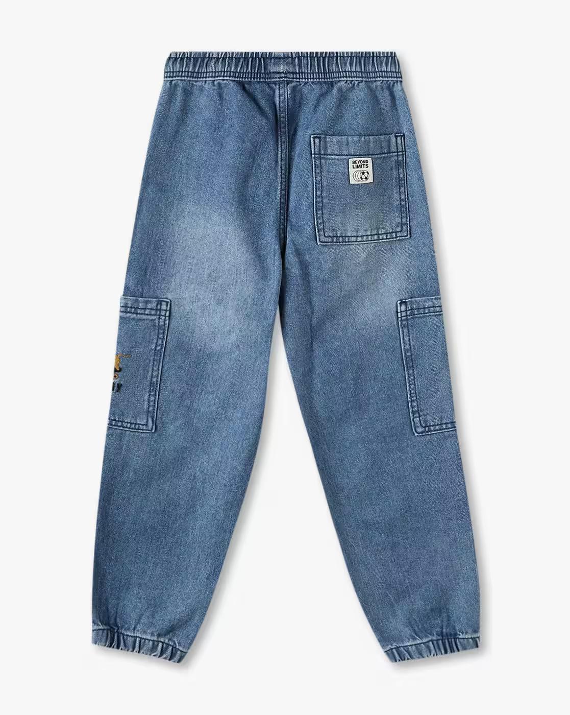 JOGGER FIT JEANS, BLUE, 2-3Y