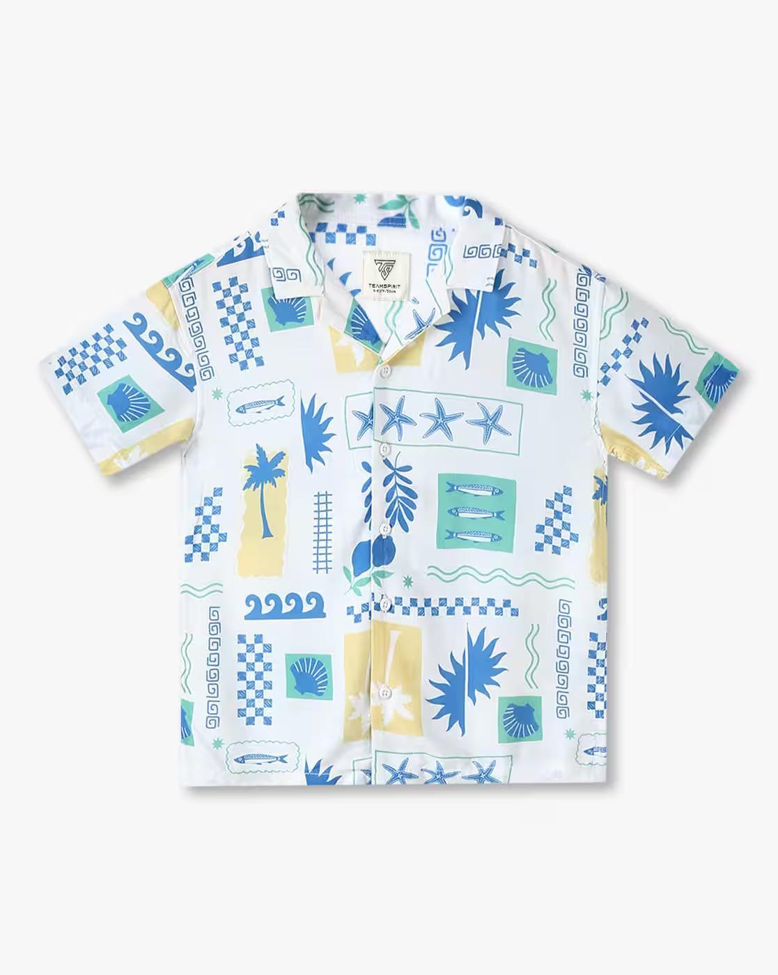 AOP SHirt, WHITE, 2-3Y