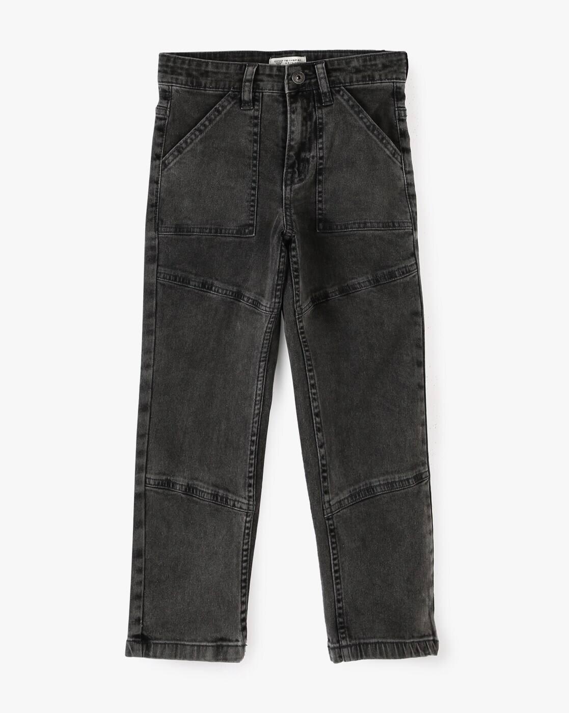 STRAIGHT FIT JEANS, GREY, 5-6Y