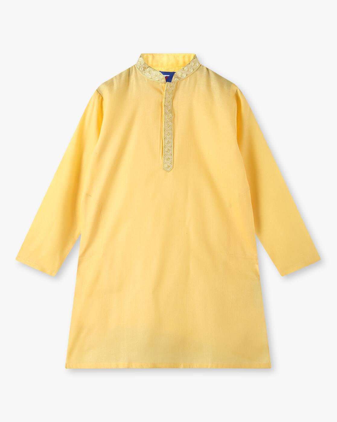 KURTA PYJAMA SET, YELLOW, 5-6Y