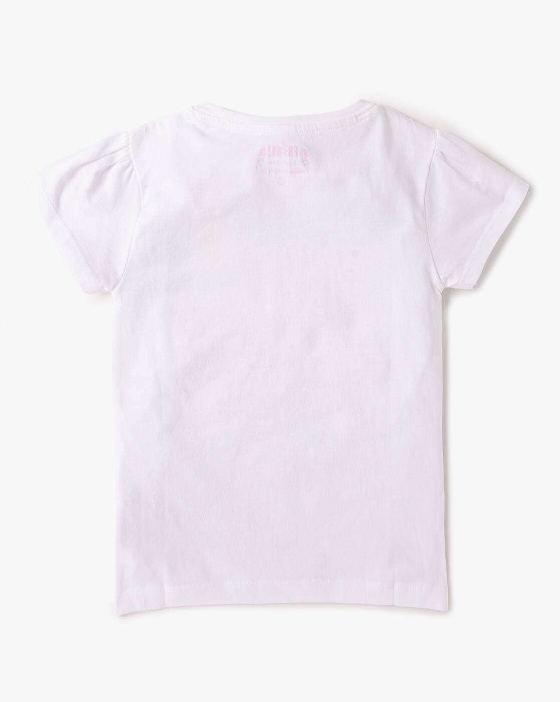 Typographic Embossed Round-Neck T-Shirt