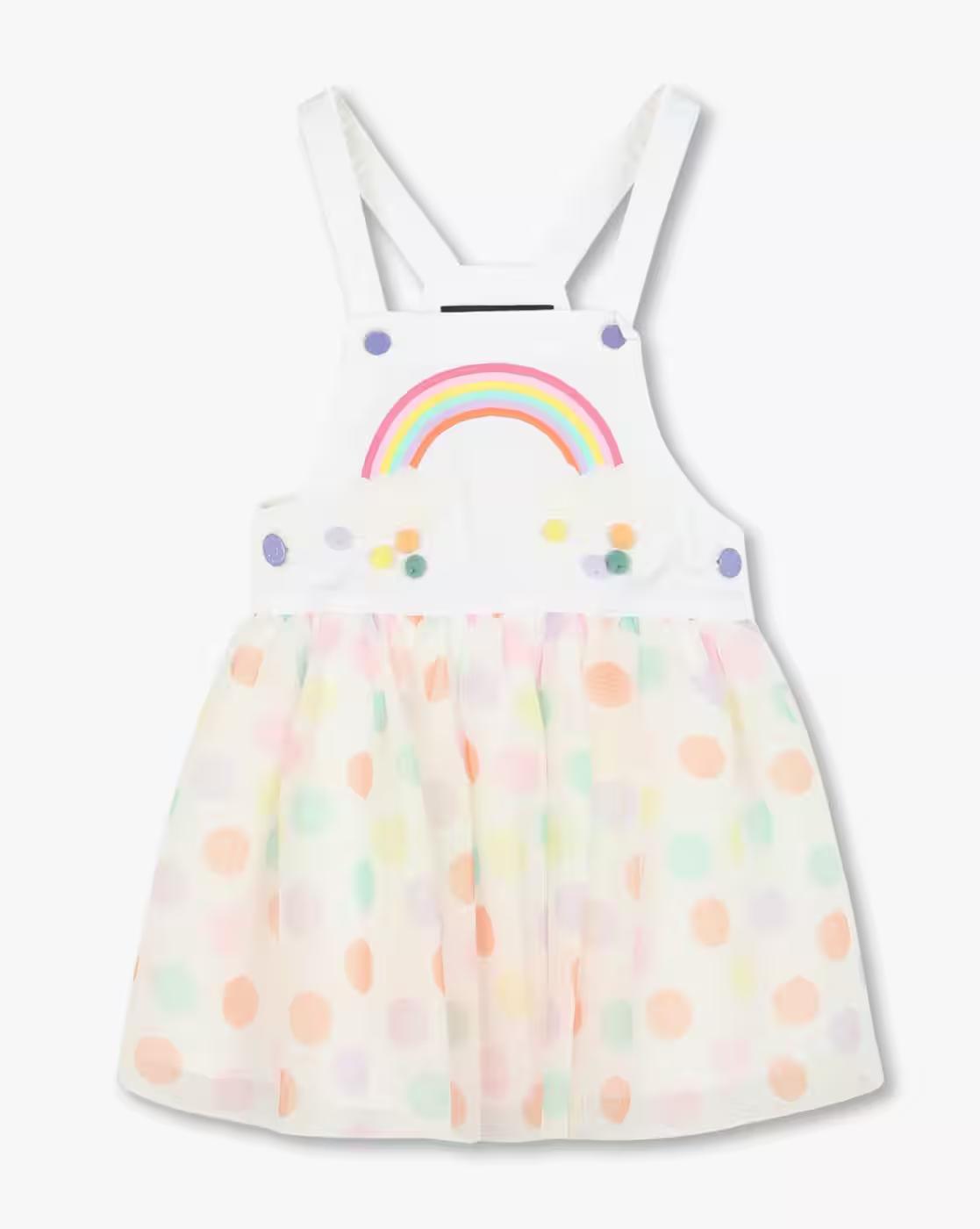 KG FRENDZ DUNGAREES, WHITE, 2-3Y