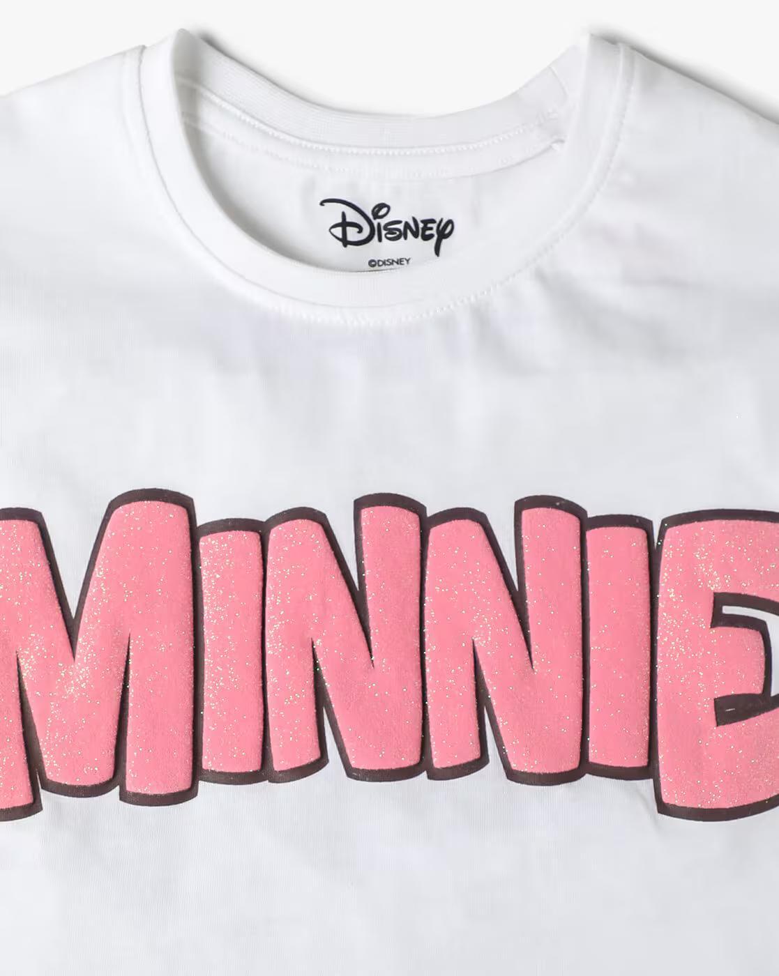 KG MINNIE TYPO WHITE HS TSH, WHITE, 2-3Y